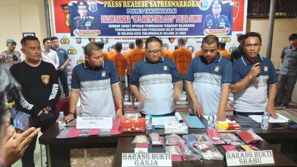 Polres T.Balai Ringkus Killer Dan Lima Belas Pengedar Narkoba