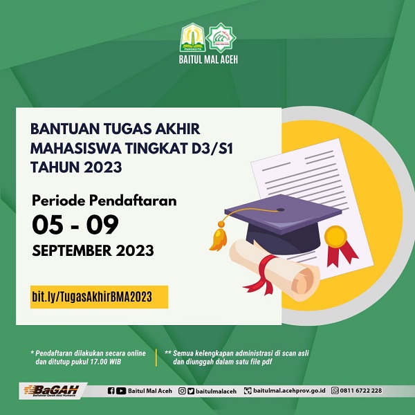BMA Buka Pendaftaran Bantuan Tugas Akhir Mahasiswa