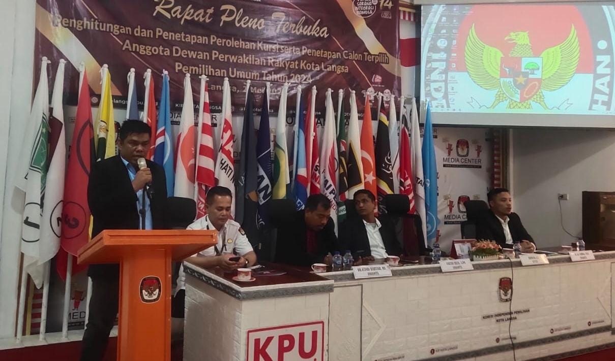 KIP Kota Langsa Tetapkan 25 Anggota DPRK Langsa Terpilih