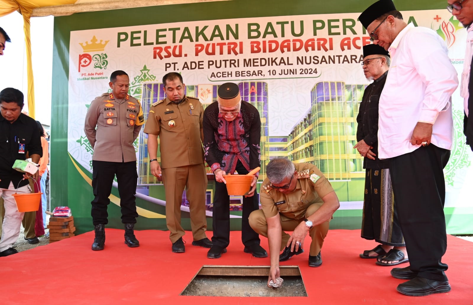 Pj Gubernur Lakukan Peletakan Batu Pertama RSU Putri Bidadari Aceh