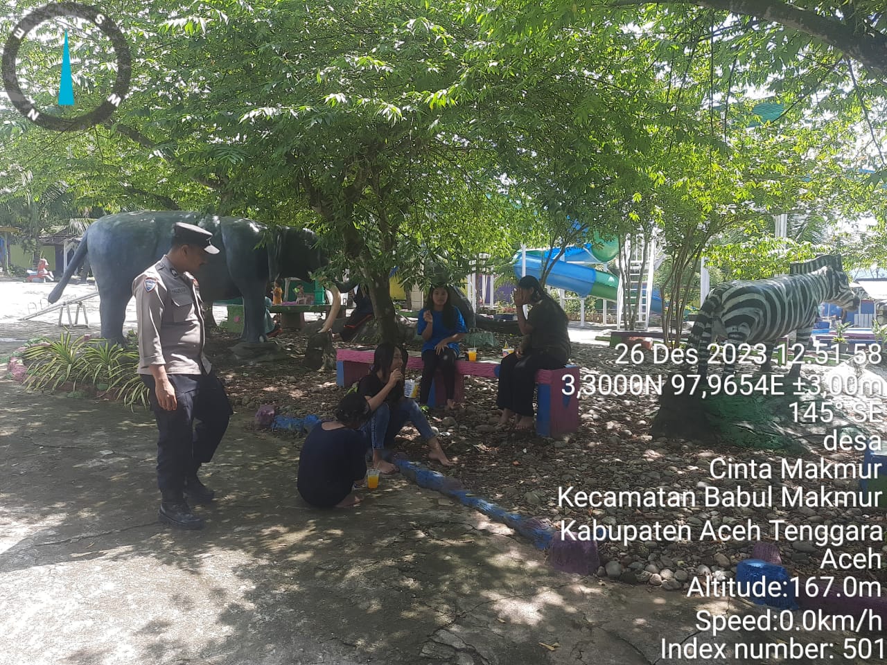 Polsek Babul Makmur Pastikan Keamanan Wisata Water Boom