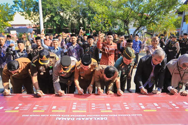 Banda Aceh Gelar Deklarasi Damai Pilchiksung Serentak 2023