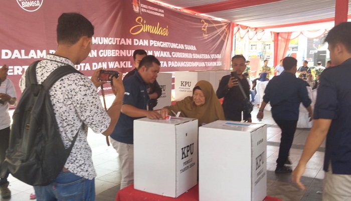 KPU Padangsidimpuan Simulasi Putungsura Pilkada Serentak 2024