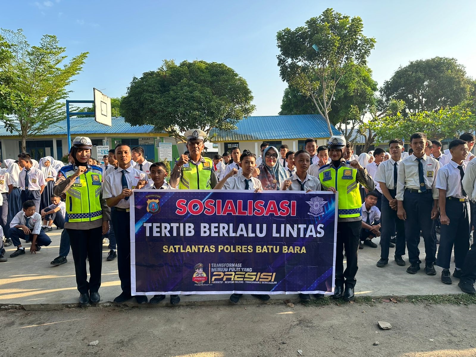 Sat Lantas Polres Batubara Sosialisasikan Ops Toba Ke Sekolah