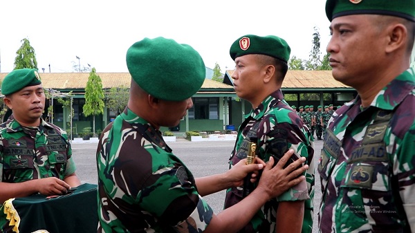 43 Personel Kodim 0104/Atim Dapat Kenaikan Pangkat