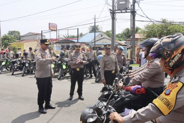 Wakapolresta DS Periksa Kendaraan Operasional Jelang Pemilu