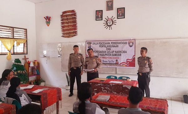 Polres Samosir Sosialisasi Bahaya Narkoba 