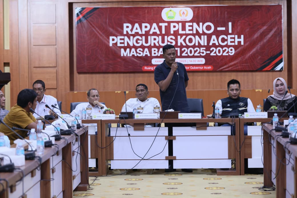 KONI Aceh Gelar Rapat Pleno Perdana Kepengurusan 2025–2029