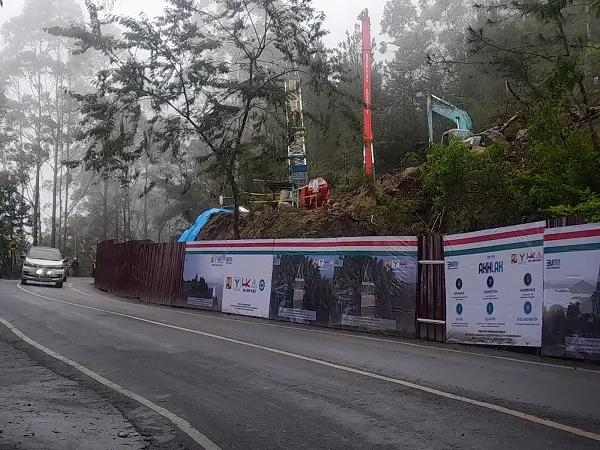 PT HK Diduga Pakai Material Proyek Menara Pandang Tele Ke WFC