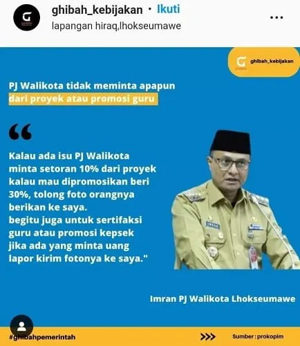 Pj Wali Kota Lhokseumawe Tampakkan Tegasnya, Bagaimana Dengan Pj Bupati Aceh Utara?