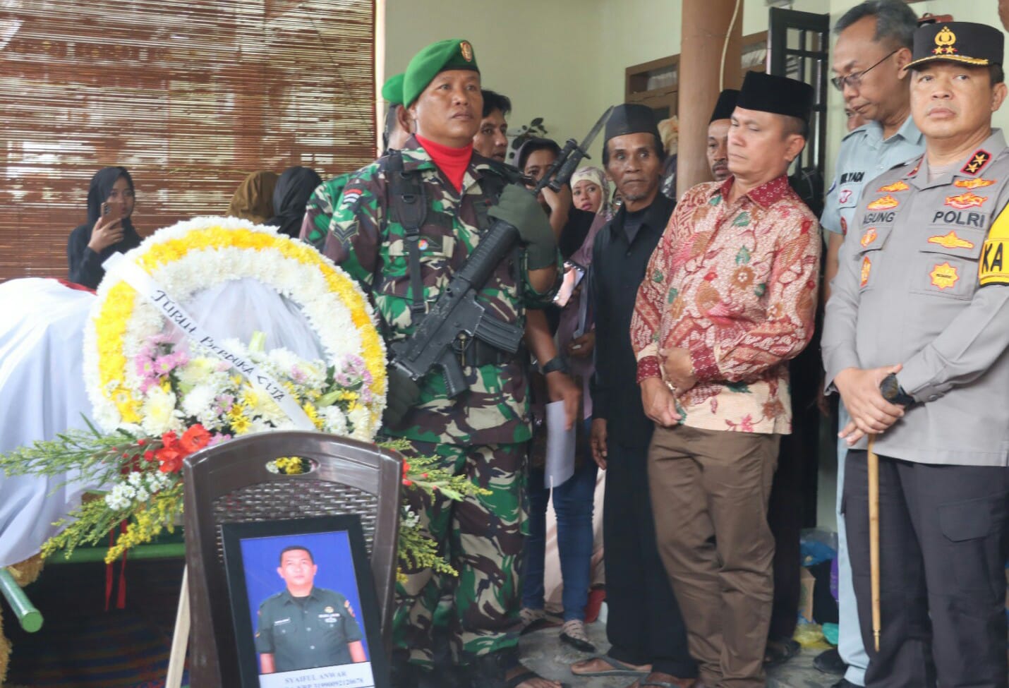 Kapolres P.Siantar Dampingi Kapoldasu Layat Babinsa Korban Kecelakaan