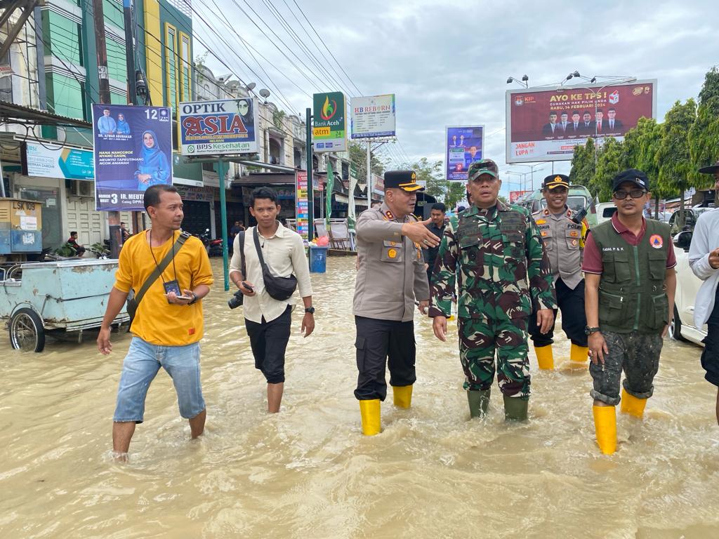Danrem 011/LW Kerahkan Personel Pantau Dan Bantu Warga Terdampak Banjir