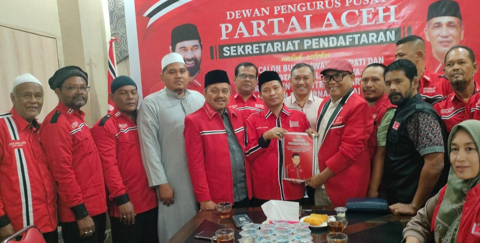 Maimul Mahdi, Resmi Daftar Bacalon Wali Kota Langsa Ke DPP Partai Aceh