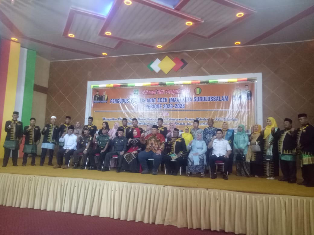 Pengurus MAA Kota Subulussalam Dikukuhkan
