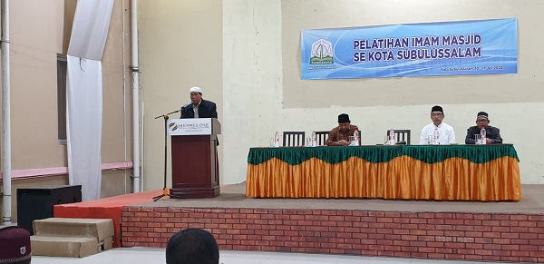 Pelatihan Imam Masjid Kota Subulussalam Digelar