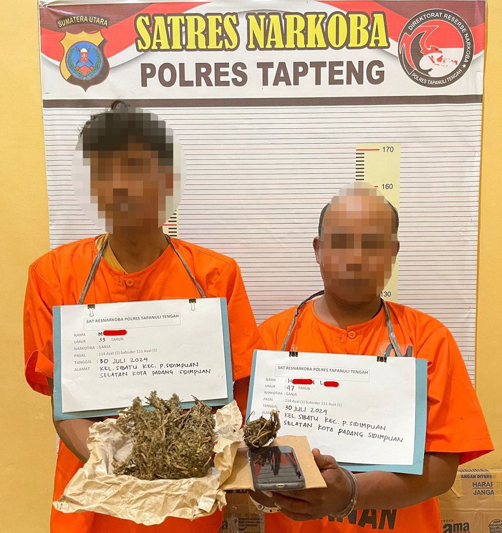 Dua Warga Padangsidimpuan Terduga Narkoba Ditangkap