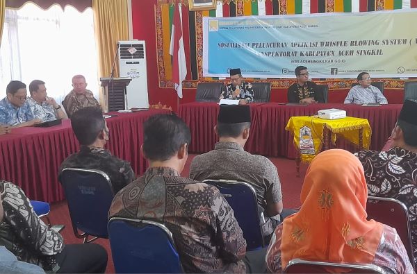Terindikasi Korupsi, Segera Lapor Lewat Aplikasi WBS Inspektorat Aceh Singkil