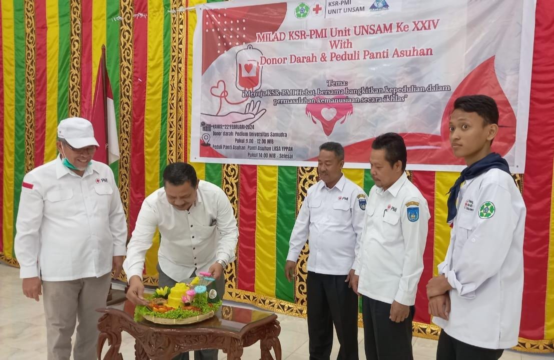 Donor Darah Dan Kunjungi Panti Asuhan Warnai Milad KSR PMI Unsam