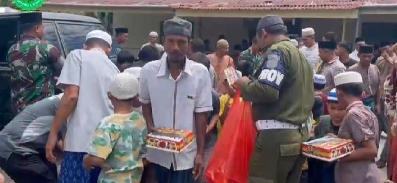 Koramil 08/Barumun Gelar Jumat Berkah Ke-40 Di Desa Pagaran Silindung