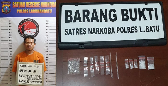 Polres L.Batu Ringkus Pembawa 2,46 Gram Sabu