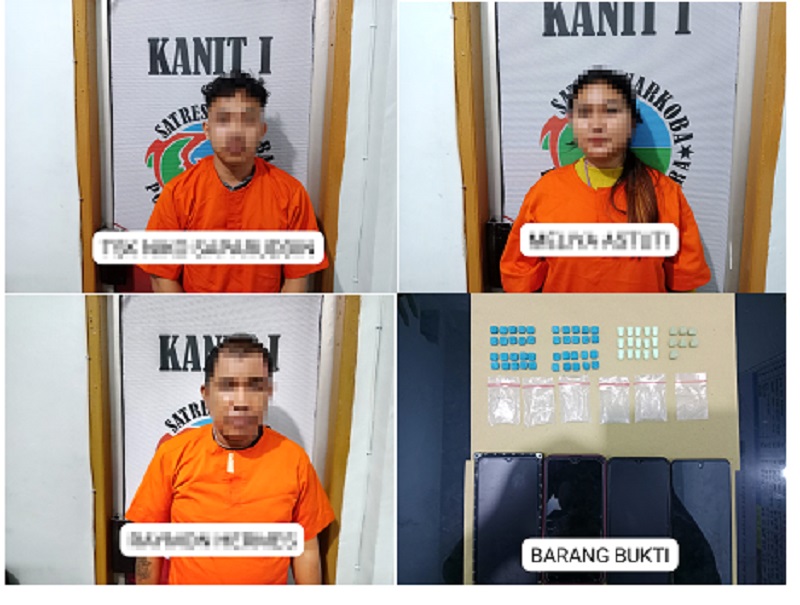 Seorang Wanita Dan Dua Pria Pengedar Narkoba Diciduk Polres Batubara