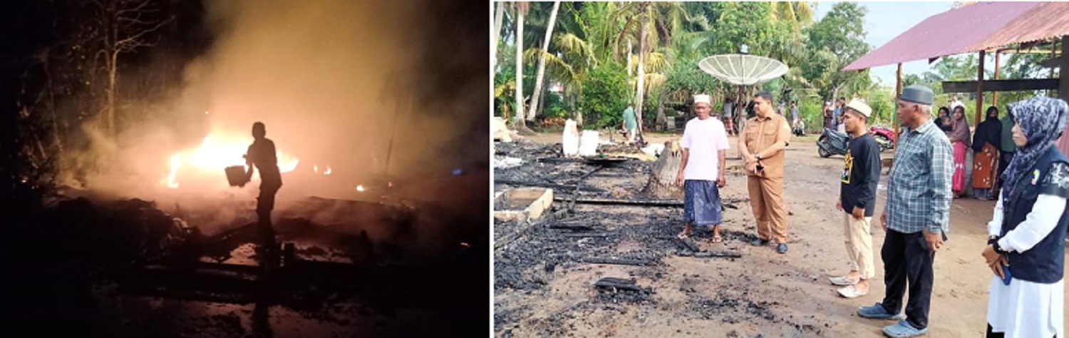 Di Aceh Timur, Rumah Petani Ludes Terbakar
