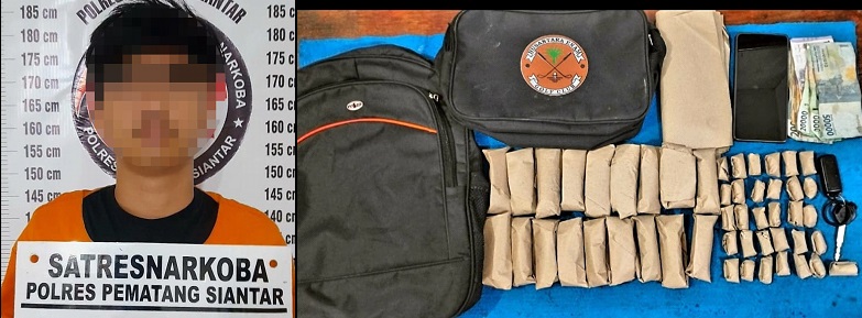 Polres P.Siantar Ringkus Pengedar Ganja