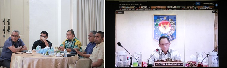 Pj Bupati Aceh Besar Ikuti Webinar Pemantapan Koordinasi Kesiapan Pilkada Serentak