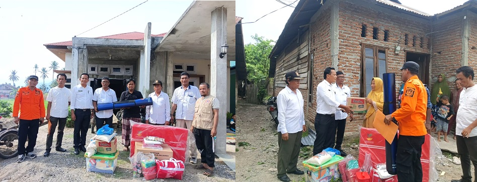 BPBD Agara Serahkan Bantuan Korban Angin Puting Beliung