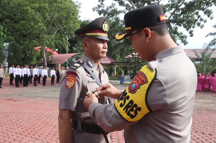 Sertijab Kabag Ren Dan Pelepasan Purna Tugas Personel Polres Langkat Khidmat