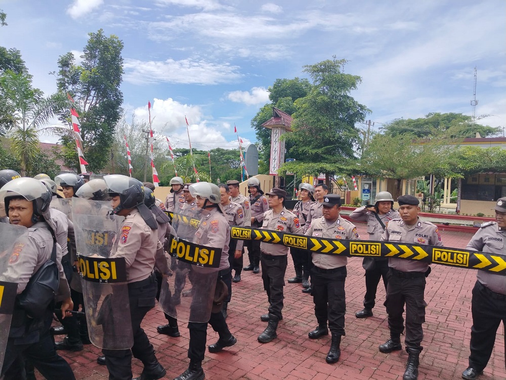 Jelang Pilkada, Personel Polres Simalungun Latihan Dalmas