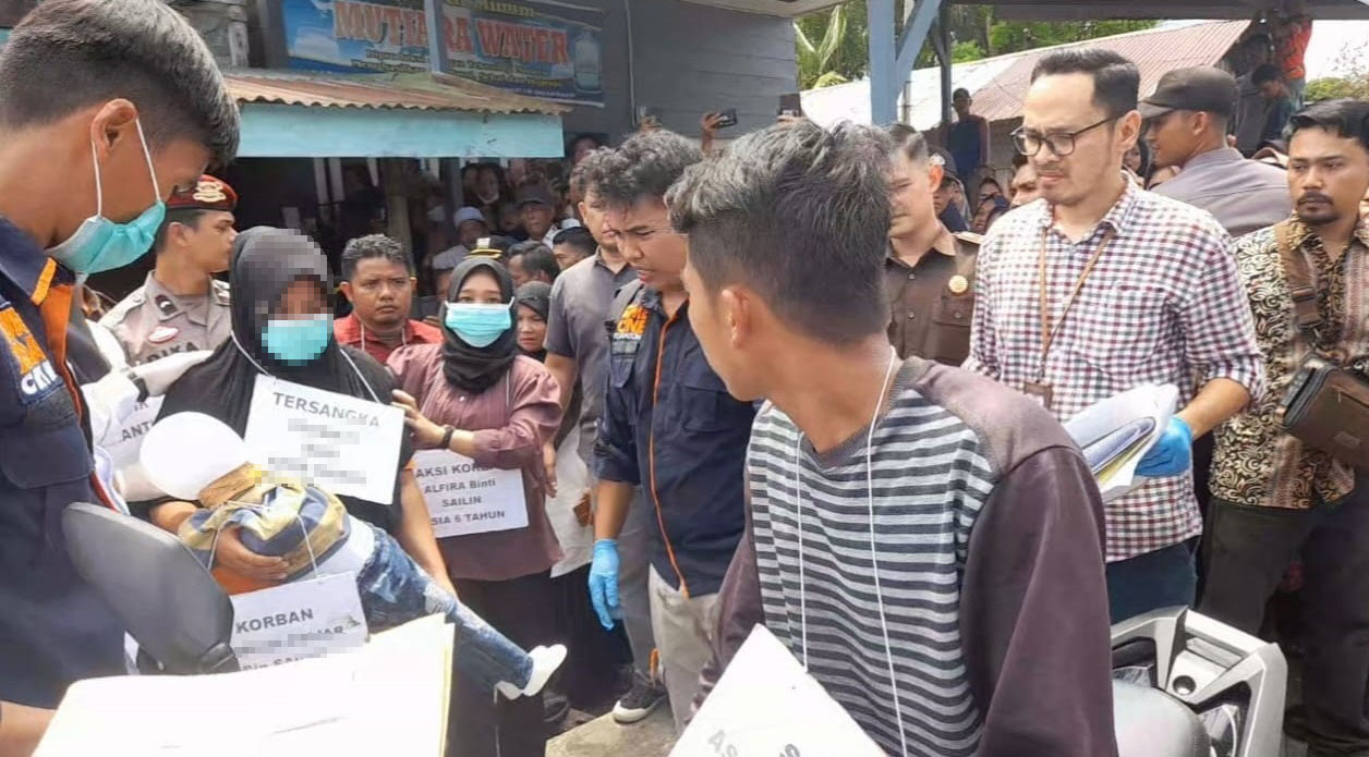 Polisi Gelar Rekonstruksi 25 Adegan, Orang Tua Bunuh Anak Di Aceh Singkil