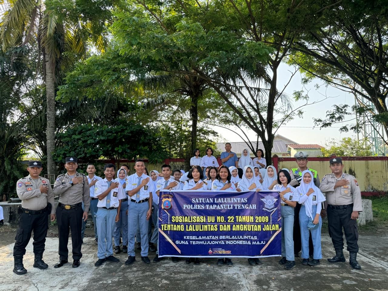 Polres Tapteng Sosialisasi Keselamatan Berlalu Lintas Di SMKN 3 Sibolga