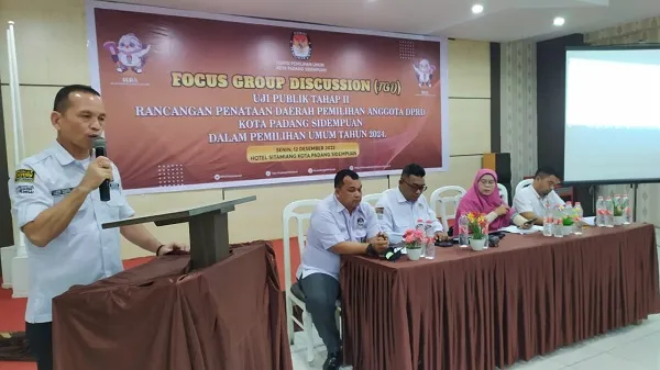 KPU Gelar FGD UJi Publik Dapil DPRD Sidempuan Tahap II