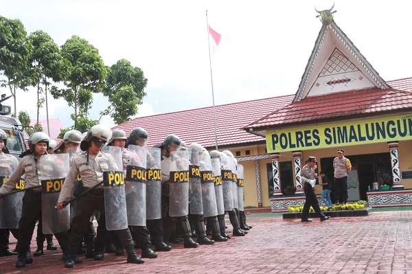 Polres Simalungun Pelatihan Dalmas Jelang Pemilu 2024