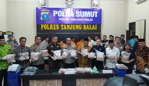 Polres T.Balai Gagalkan Penyelundupan 15 Kg Sabu Dan 10 Ribu Ekstasi