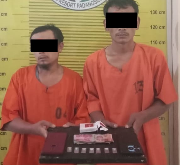 2 Warga Pijorkoling Ditangkap Di Aek Gareder, Miliki 7 Paket Sabu