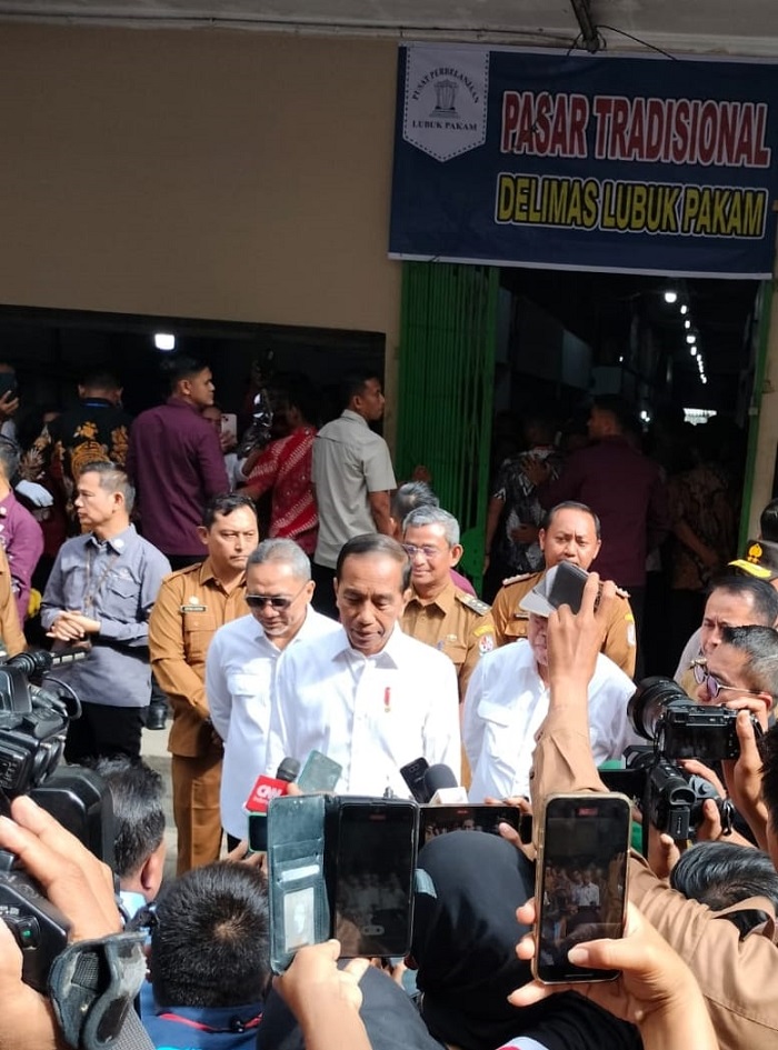 Presiden Jokowi Kunjungi Pasar Tradisional Deli Mas Lubukpakam