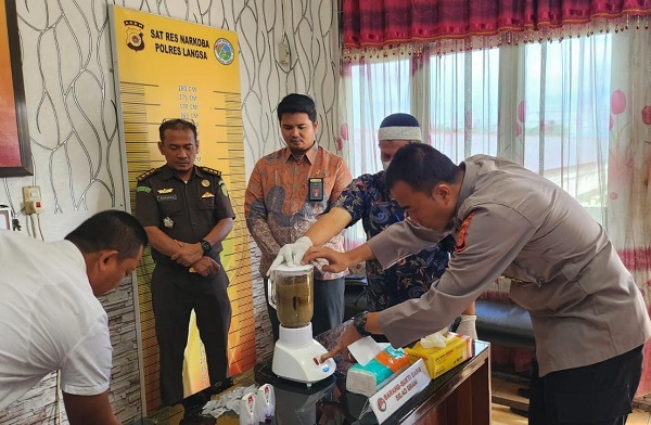 Polres Langsa Musnahkan Barang Bukti Sabu 59,40 Gram