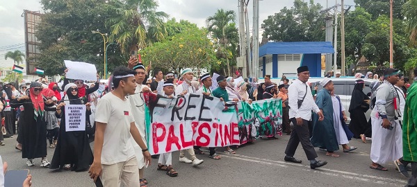 Ribuan Muslim Binjai Gelar Aksi Bela Palestina
