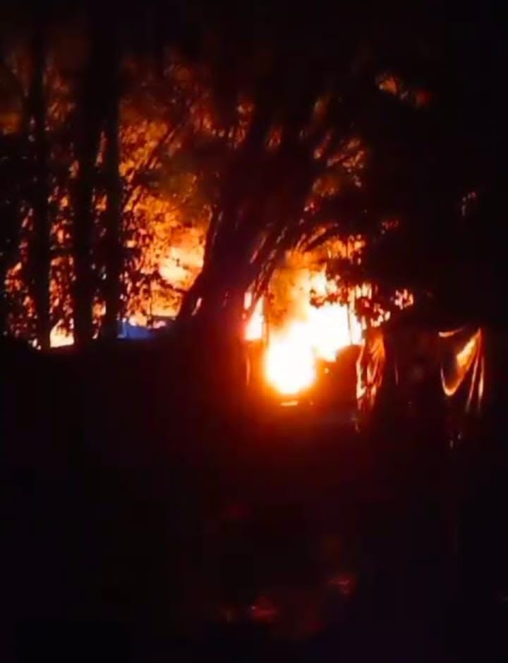 Alue Canang Membara, Sumur Minyak Ilegal Terbakar