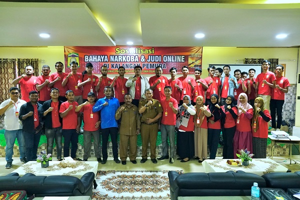 Puluhan Pemuda Ikut Sosialisasi Bahaya Narkoba Dan Judi Online