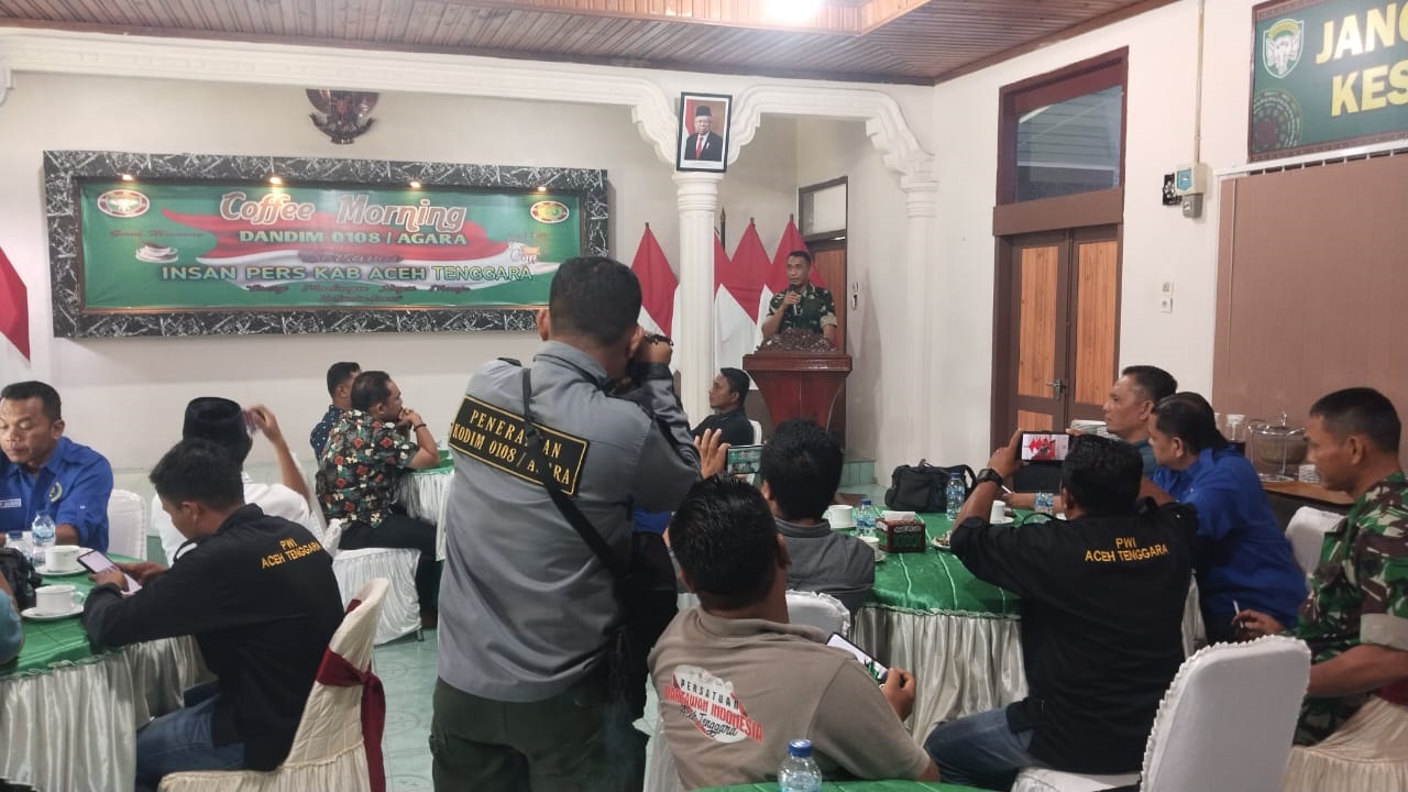 Dandim Agara Gelar Coffee Morning Bersama Insan Pers