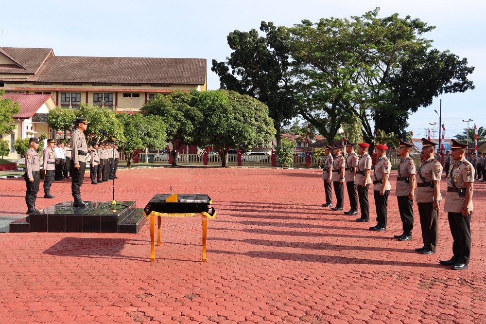 Kapolres Nias Pimpin Sertijab Sejumlah Kasat Dan Kapolsek