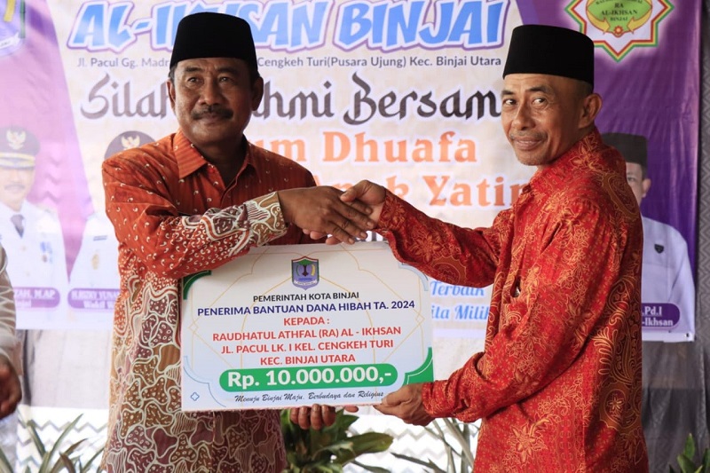 Wali Kota Binjai Bantu Raudhatul Athfal Al-Ikhsan