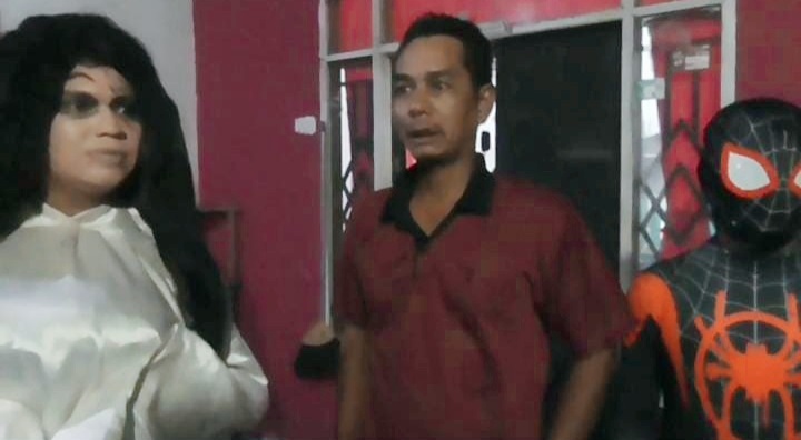 Di Sergai Ada Spiderman Dan Kuntilanak Bangunkan Sahur