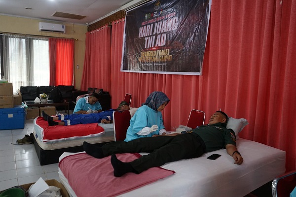 Kodim Aceh Tamiang Gelar Baksos Donor Darah