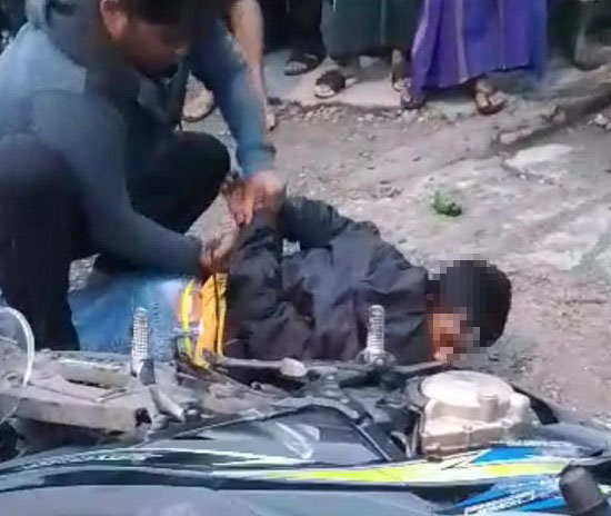 Viral Di Panyabungan, Tangan Diikat Di Jalan Raya Diduga Bawa Ganja