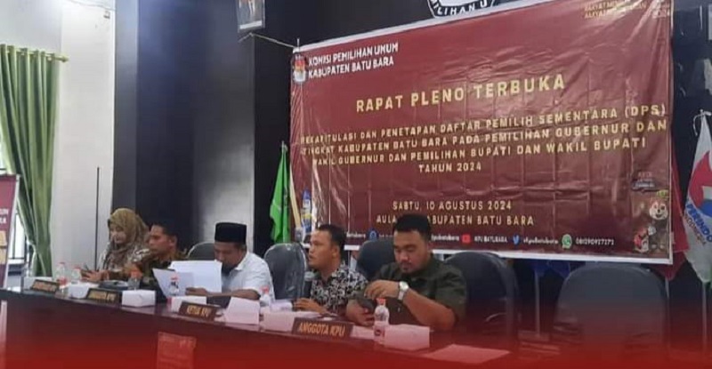 KPU Batubara Gelar Rapat Pleno DPS