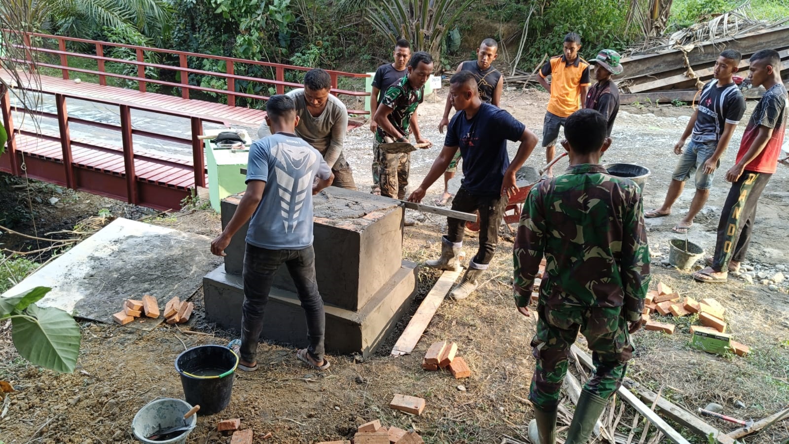 Tugu Prasasti TMMD Kodim Aceh Tamiang Bukti Kemanunggalan TNI Rakyat